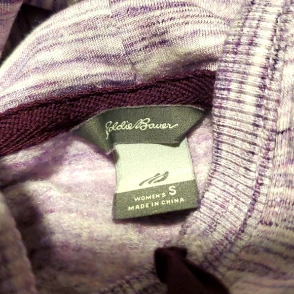 Eddie Bauer purple white space dye Hoodie Small/Medium - Picture 3 of 9